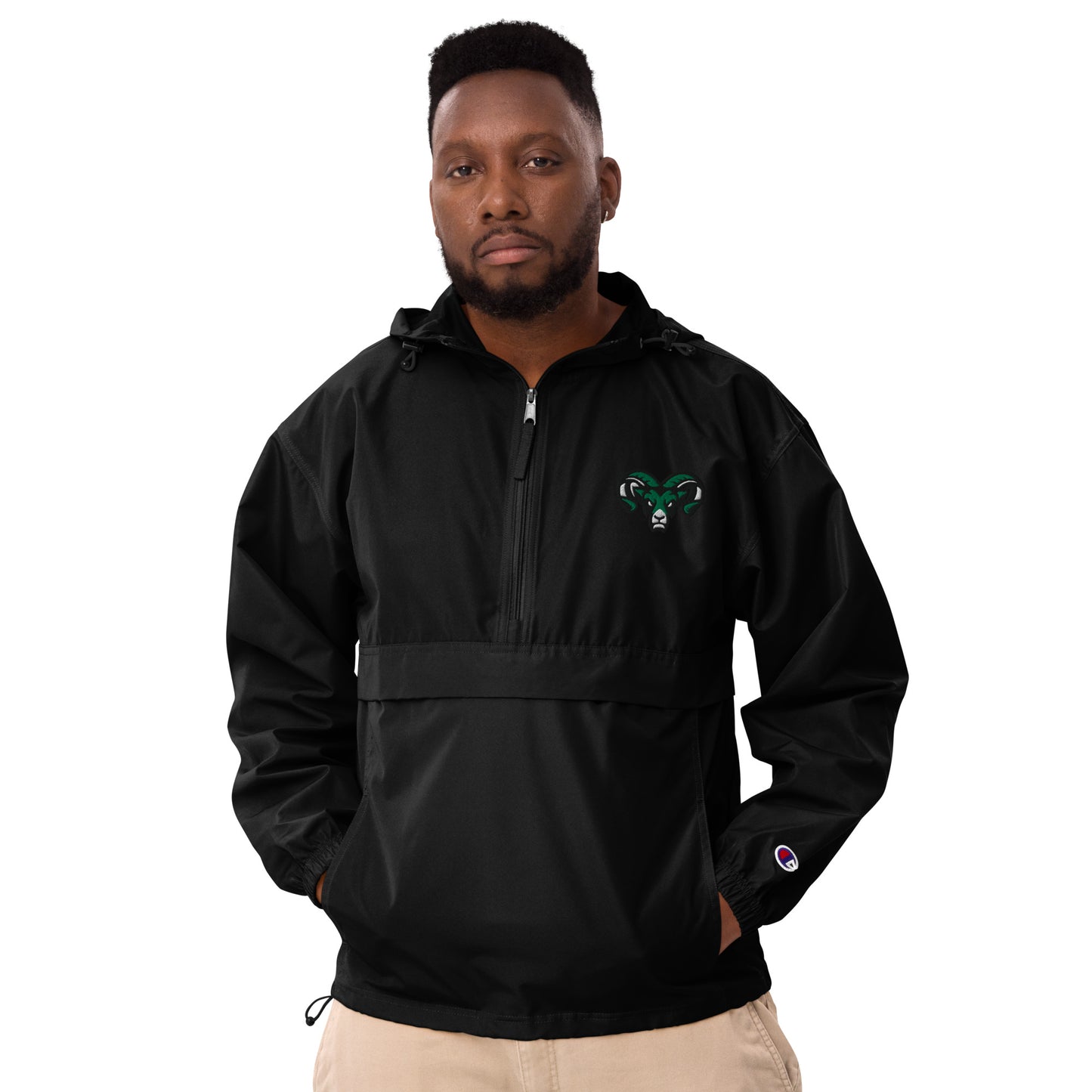 PR Collection - Ram Embroidered Champion Packable Jacket