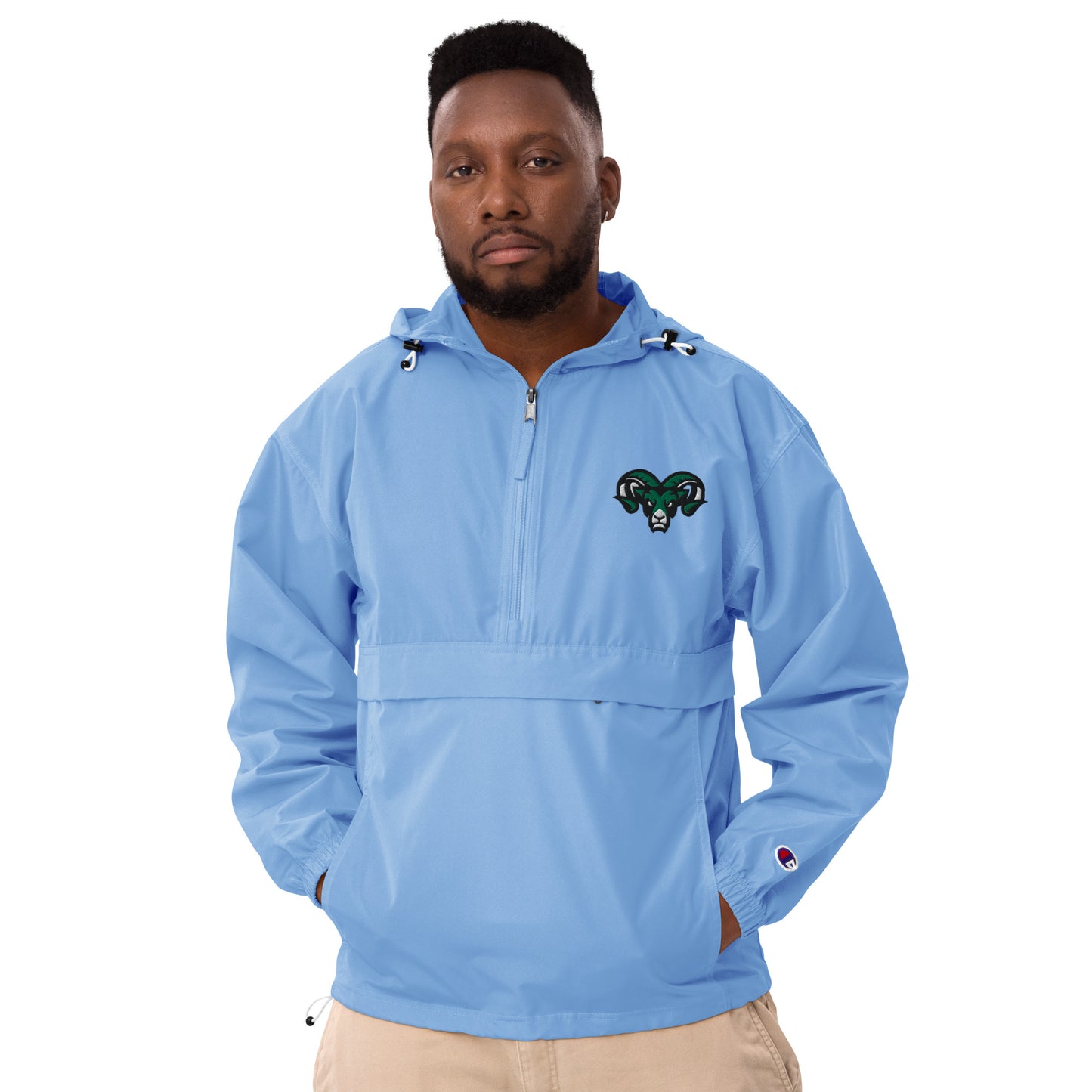 PR Collection - Ram Embroidered Champion Packable Jacket