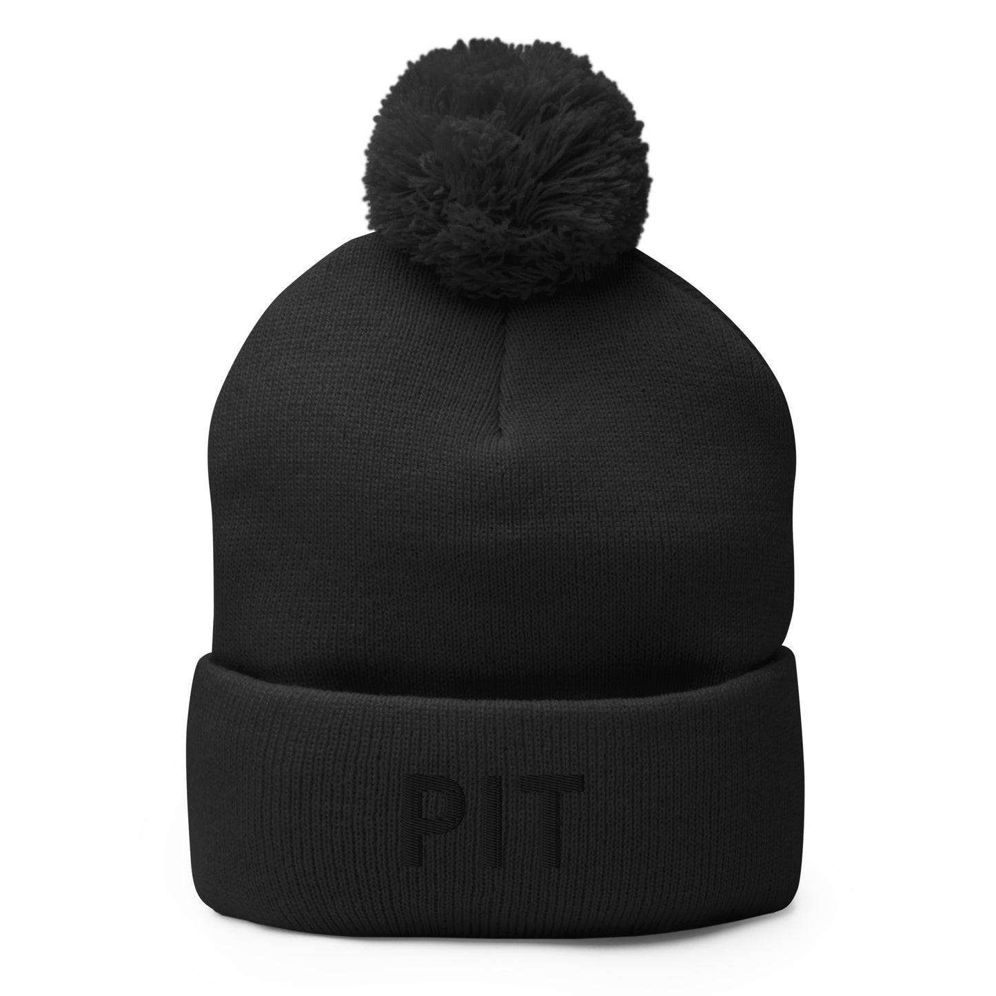 PIT Collection Pom-Pom Toque Black Embroidery * 7 color variations *