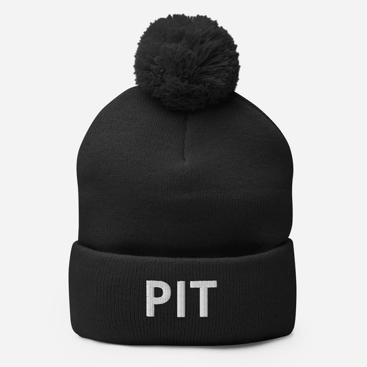 PIT Collection Pom-Pom Toque White Embroidery * 7 color variations *