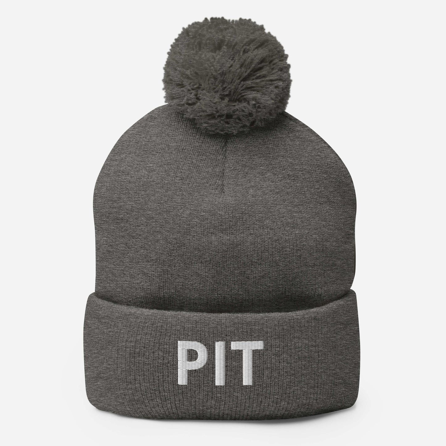 PIT Collection Pom-Pom Toque White Embroidery * 7 color variations *