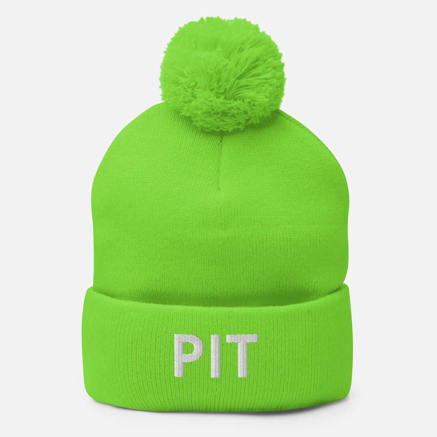 PIT Collection Pom-Pom Toque White Embroidery * 7 color variations *