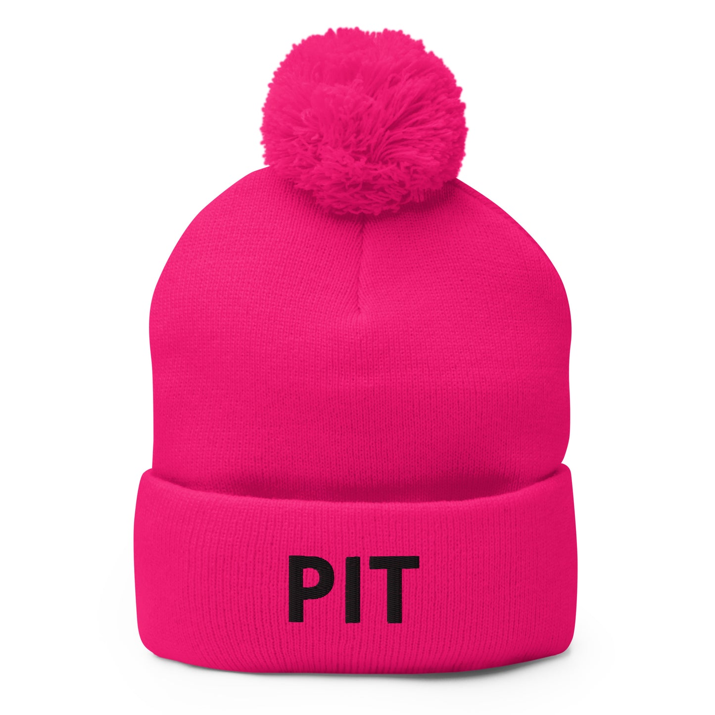 PIT Collection Pom-Pom Toque Black Embroidery * 7 color variations *