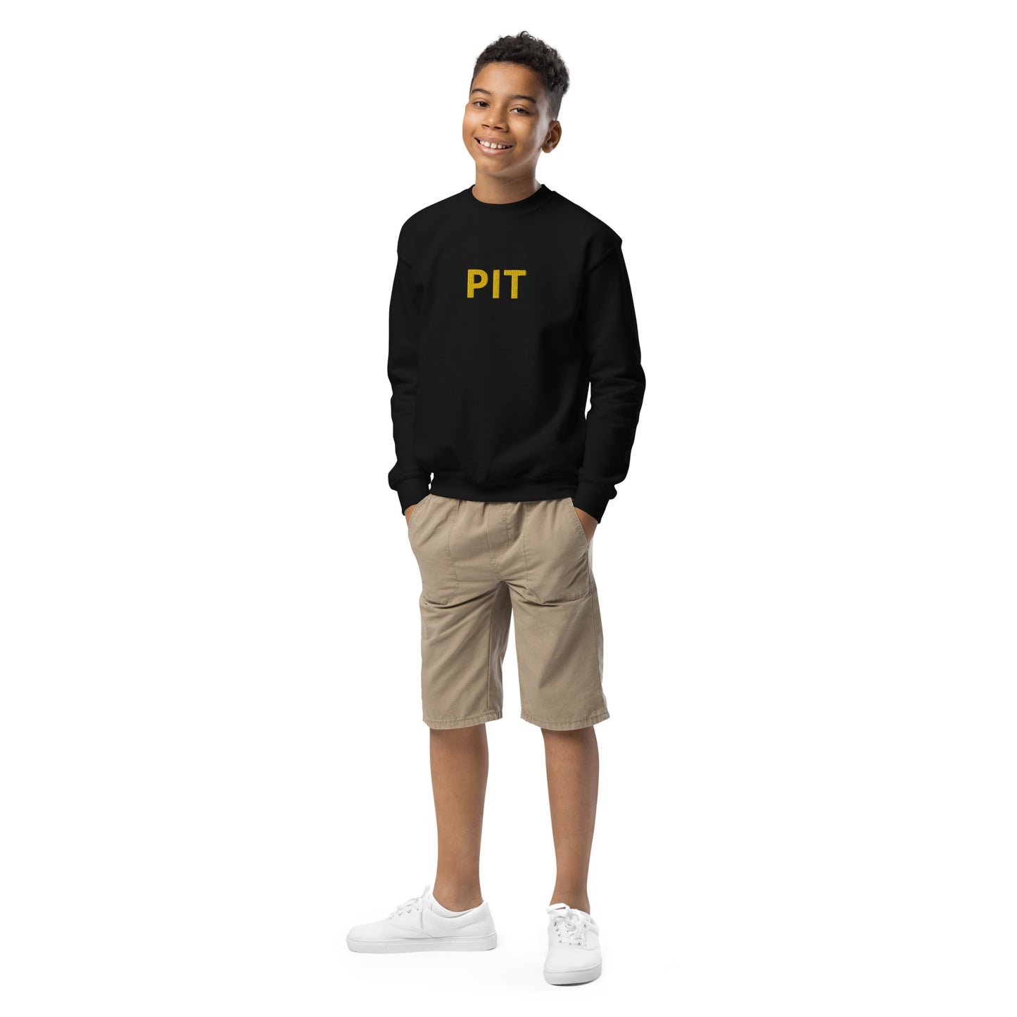 PIT Collection - Gold Embroidery Youth Crewneck * 4 color variations *