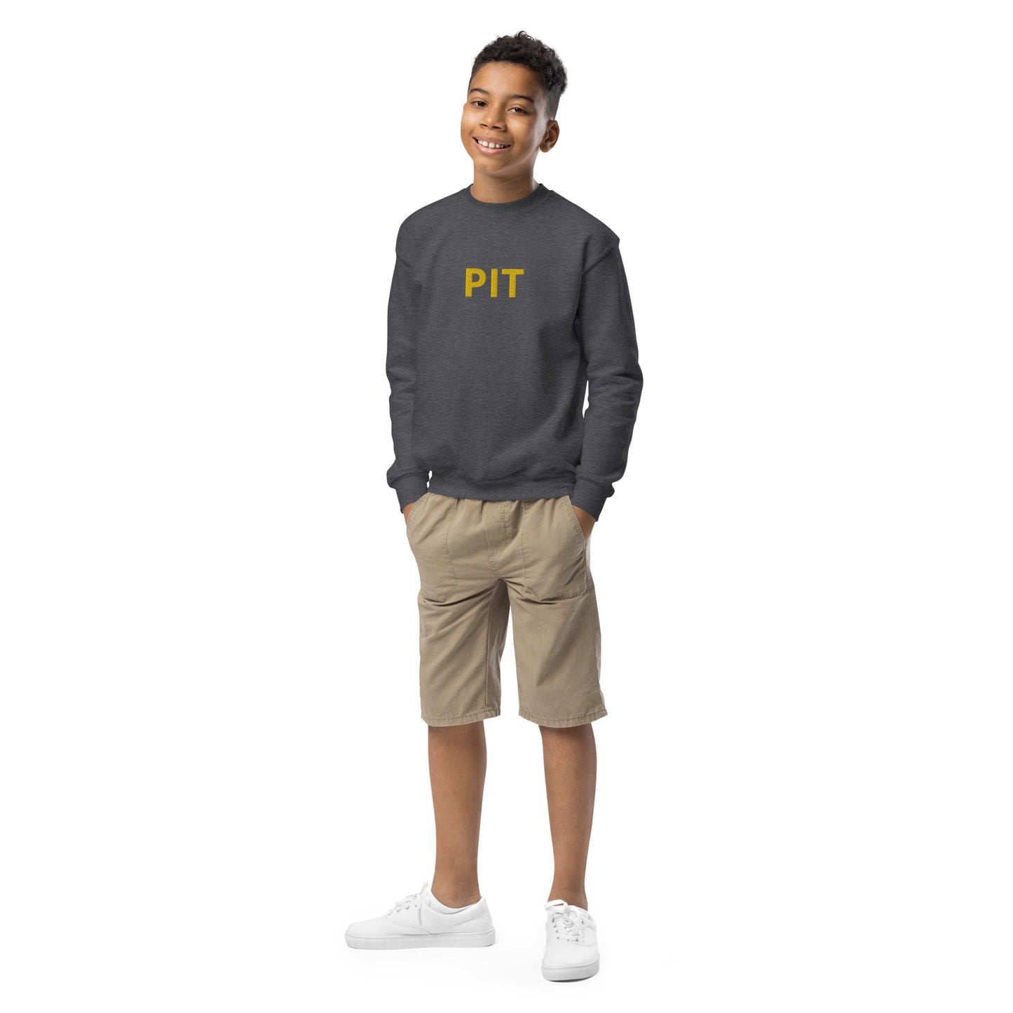 PIT Collection - Gold Embroidery Youth Crewneck * 4 color variations *