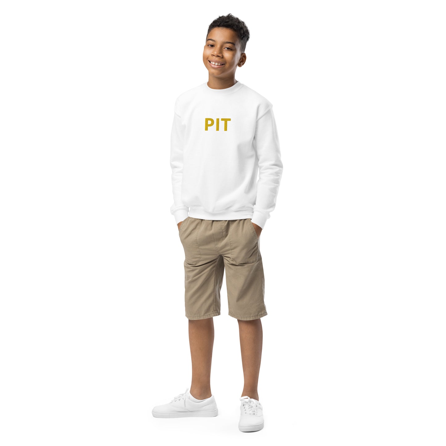 PIT Collection - Gold Embroidery Youth Crewneck * 4 color variations *